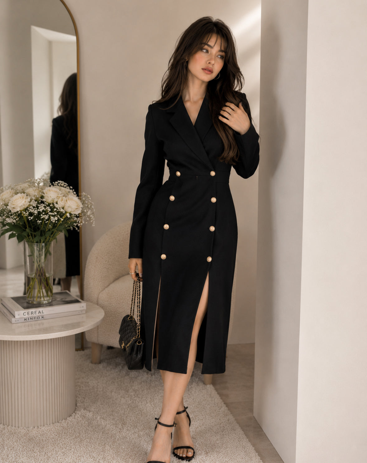Alara Elegant Slit Dress - Made For Her Label