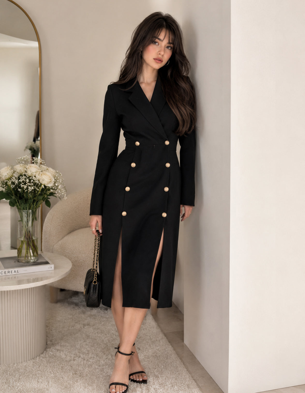 Alara Elegant Slit Dress - Made For Her Label