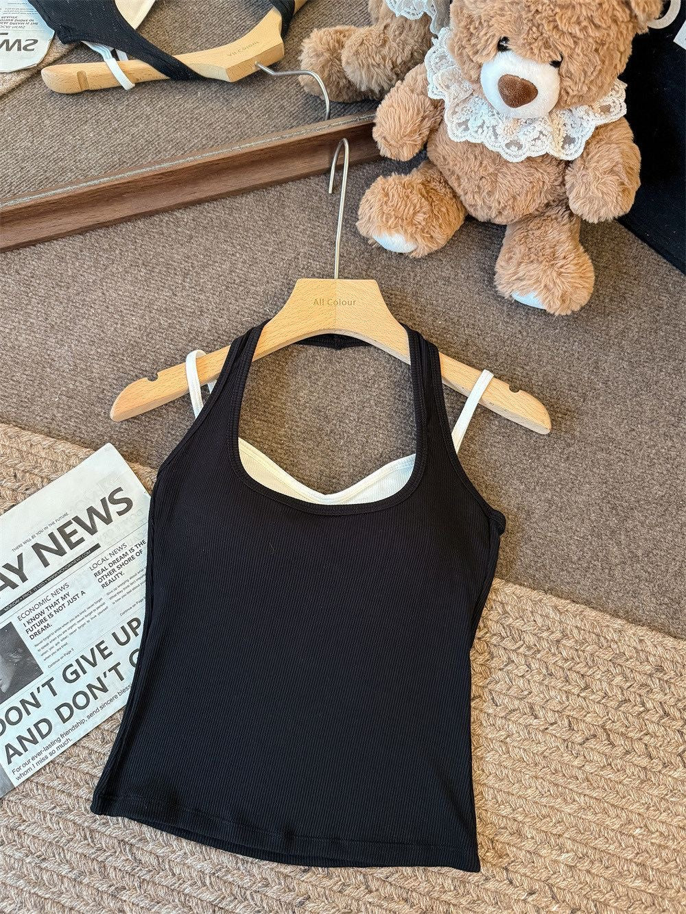 Kyoto Dual Layer Padded Rib Tank Top - Made For Her Label