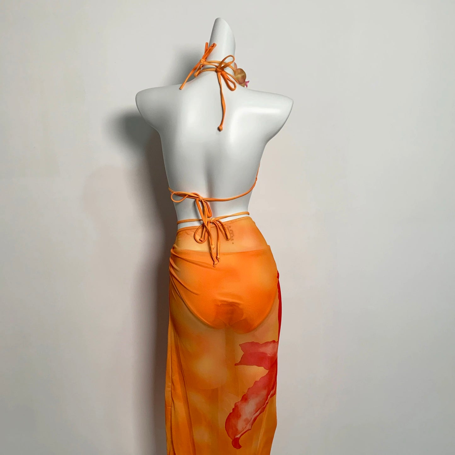 Solvani Sunset Ombre Bikini & Sheer Sarong Set