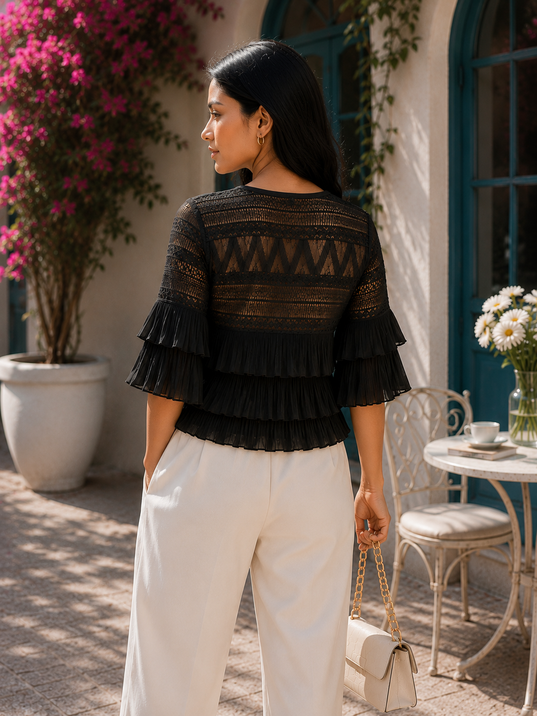 Destiny Fringe Lace Blouse - Made For Her Label