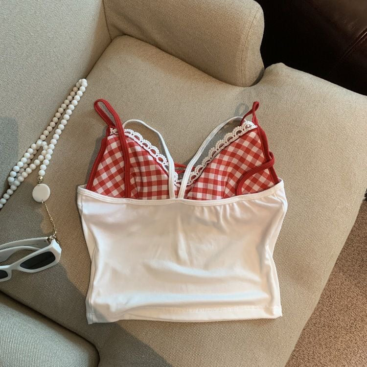 Seville Layered Cami Padded Crop Top - Made For Her Label