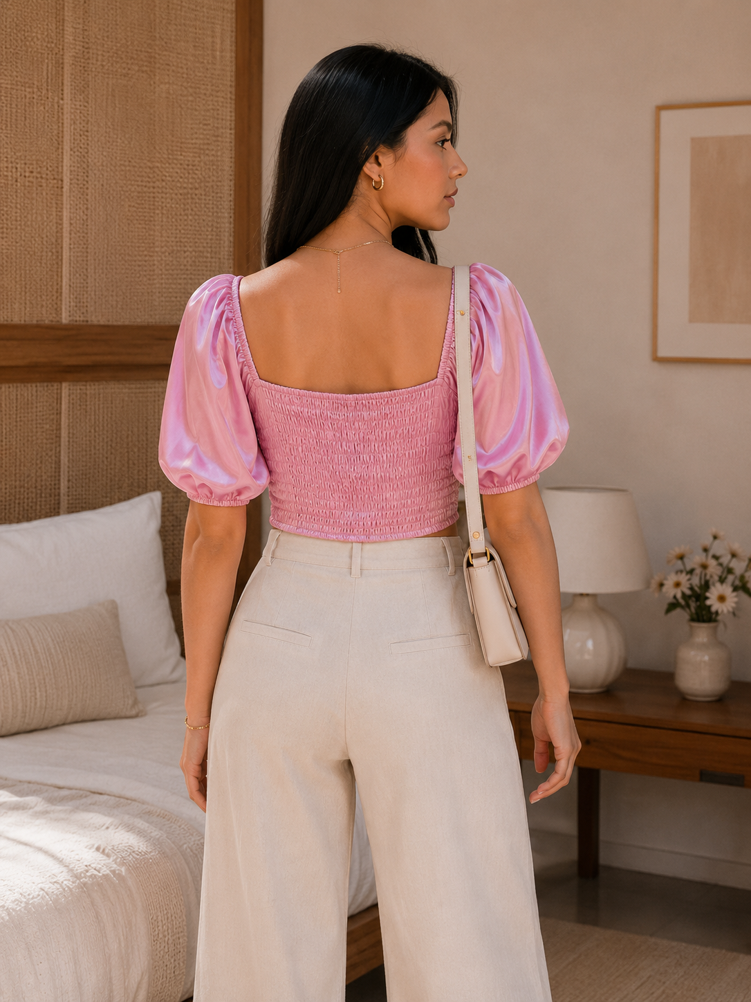 Ziva Satin Top - Made For Her Label