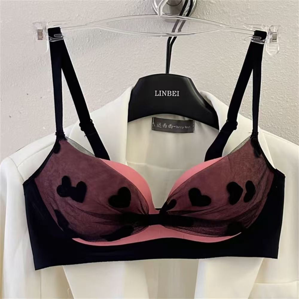Valencia Sheer Heart Mesh Padded Bralette - Made For Her Label