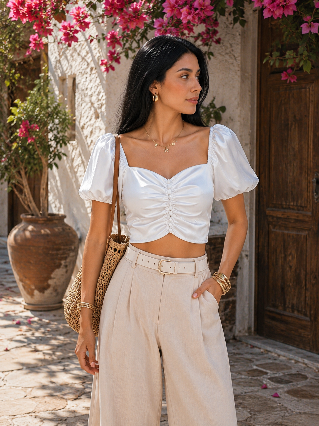 Ziva Satin Top - Made For Her Label
