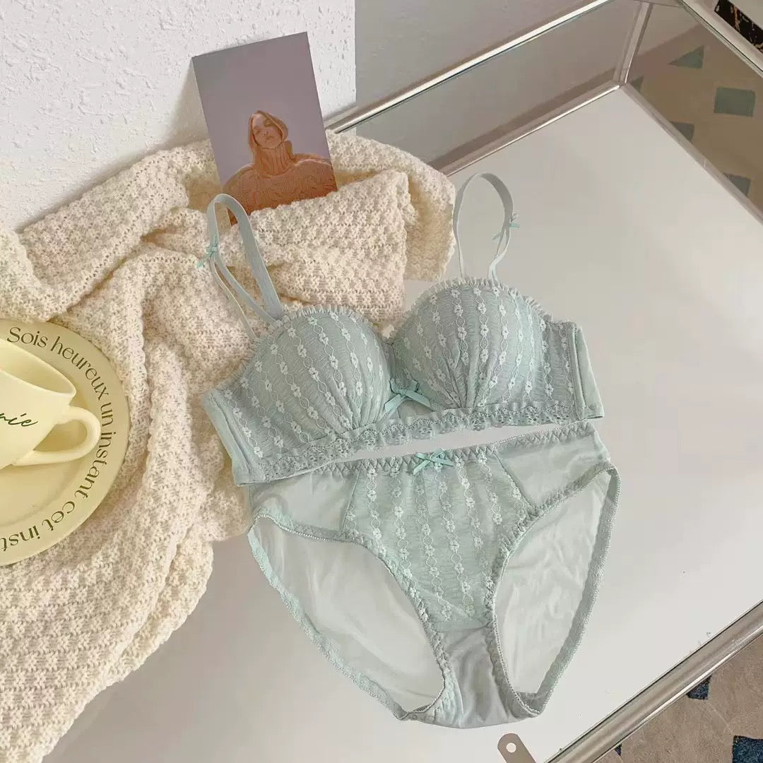 Monaco Blossom Lace Padded Bra & Panty Lingerie Set - Made For Her Label