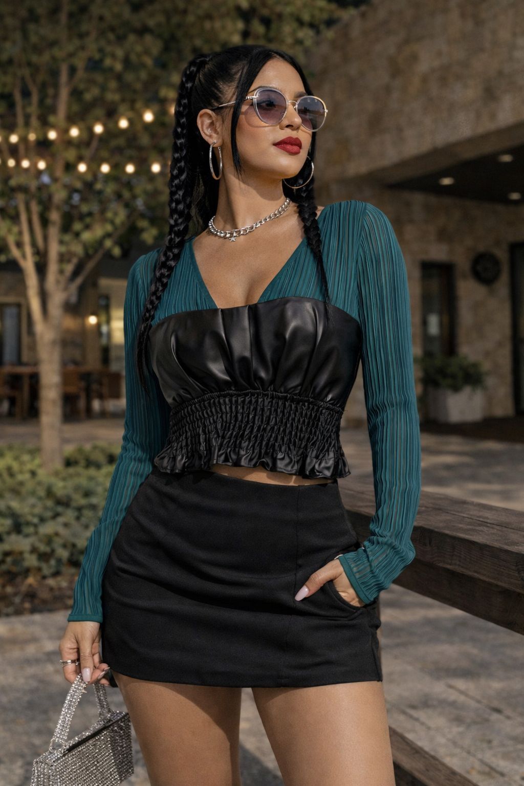 Berrin Leather Top - Made For Her Label
