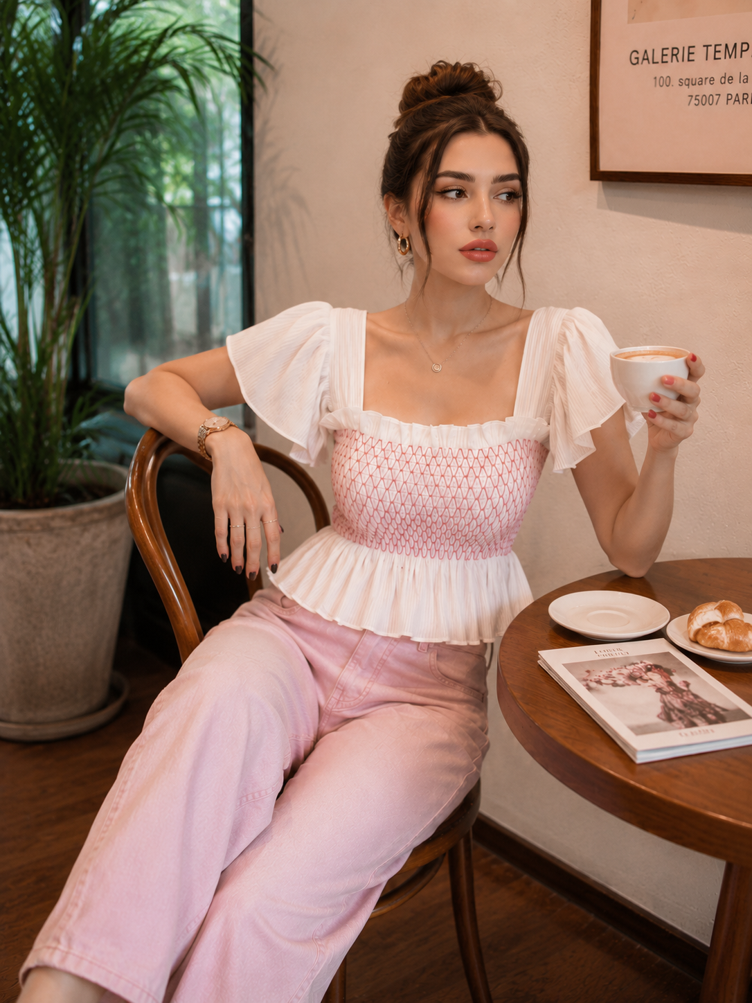 Garry Butterfly Sleeve Top - Made For Her Label
