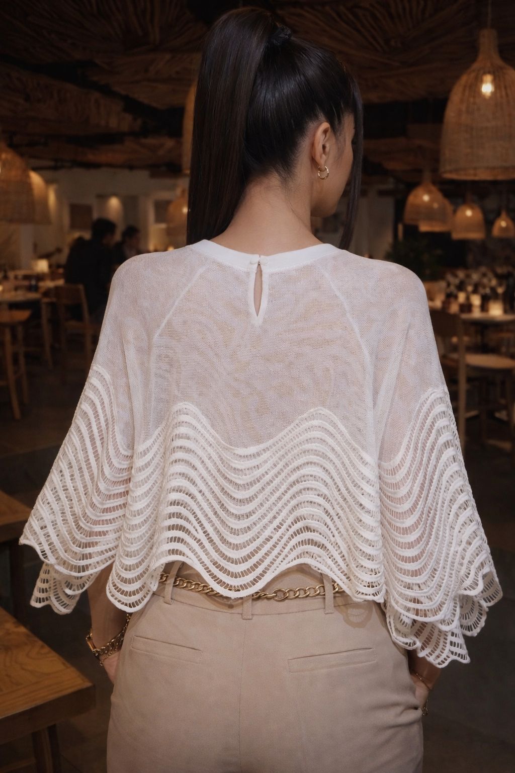 Evelyn Mesh Blouse Top - Made For Her Label