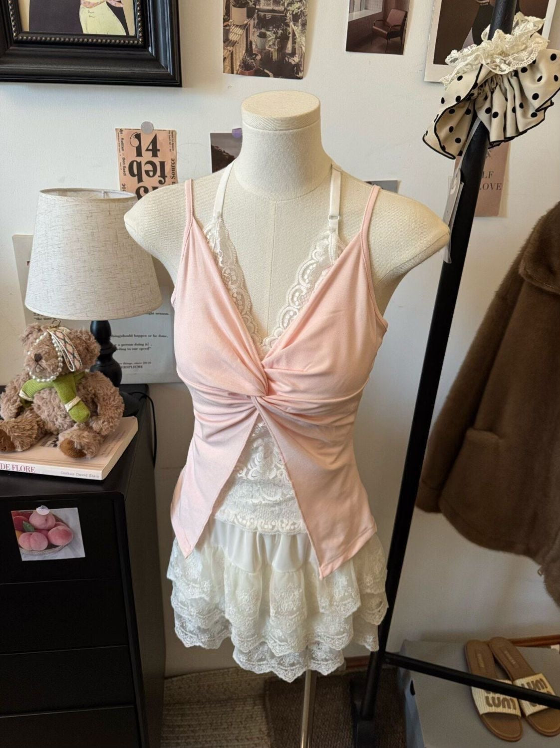 Vienna Lace Layered Twist Cami Top - Made For Her Label