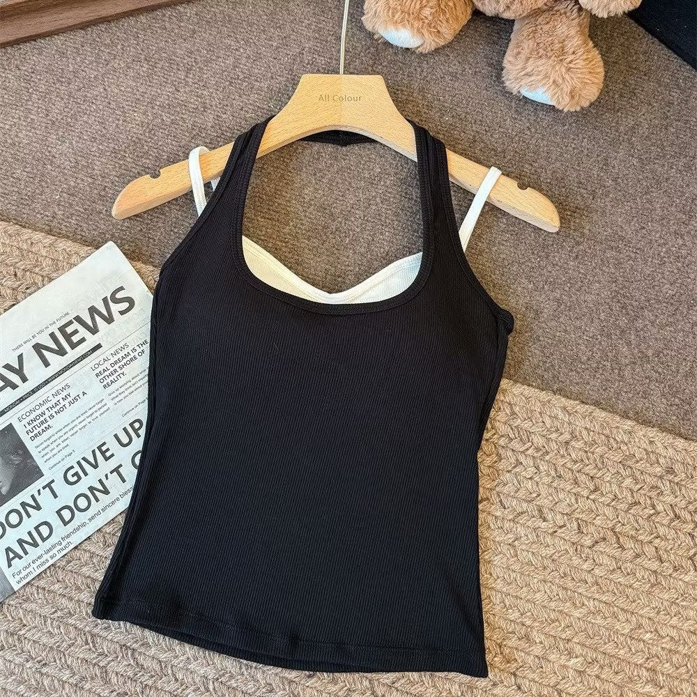 Kyoto Dual Layer Padded Rib Tank Top - Made For Her Label