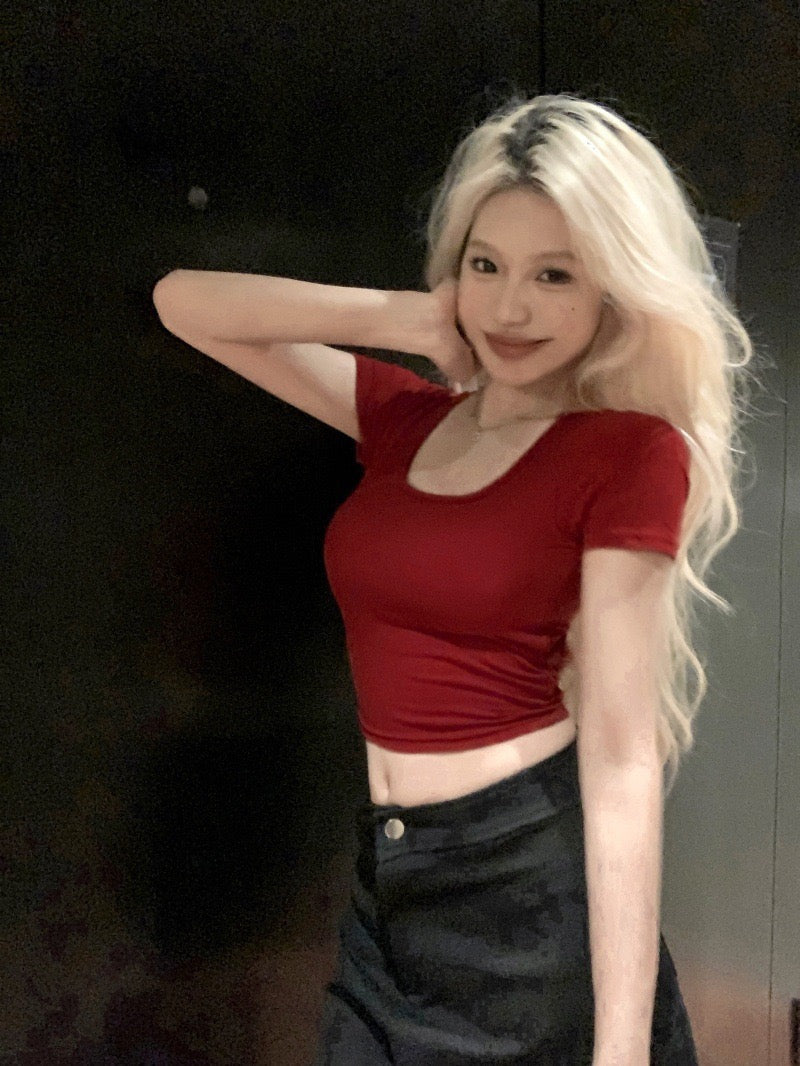 Vienna Padded Lace-Up Back Crop Top - Made For Her Label
