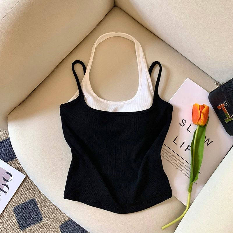 Avelisse Padded Ribbed Cami Top
