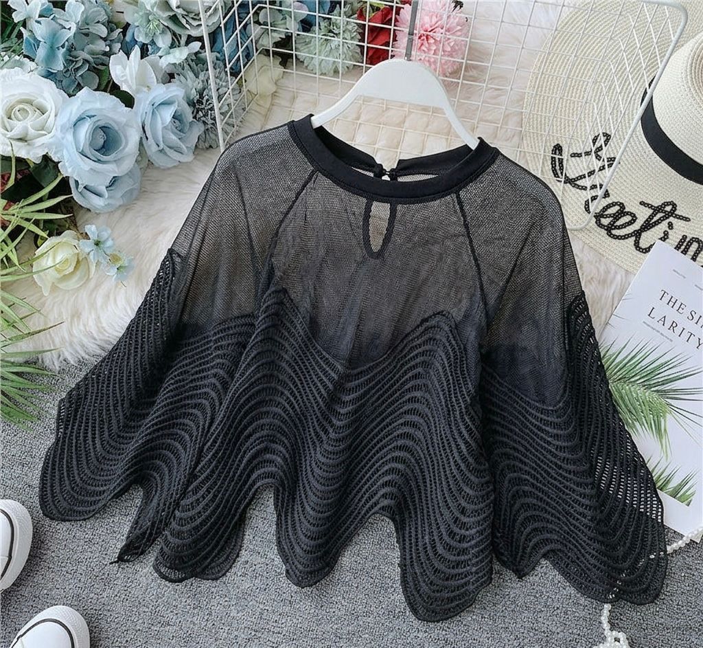 Evelyn Mesh Blouse Top - Made For Her Label