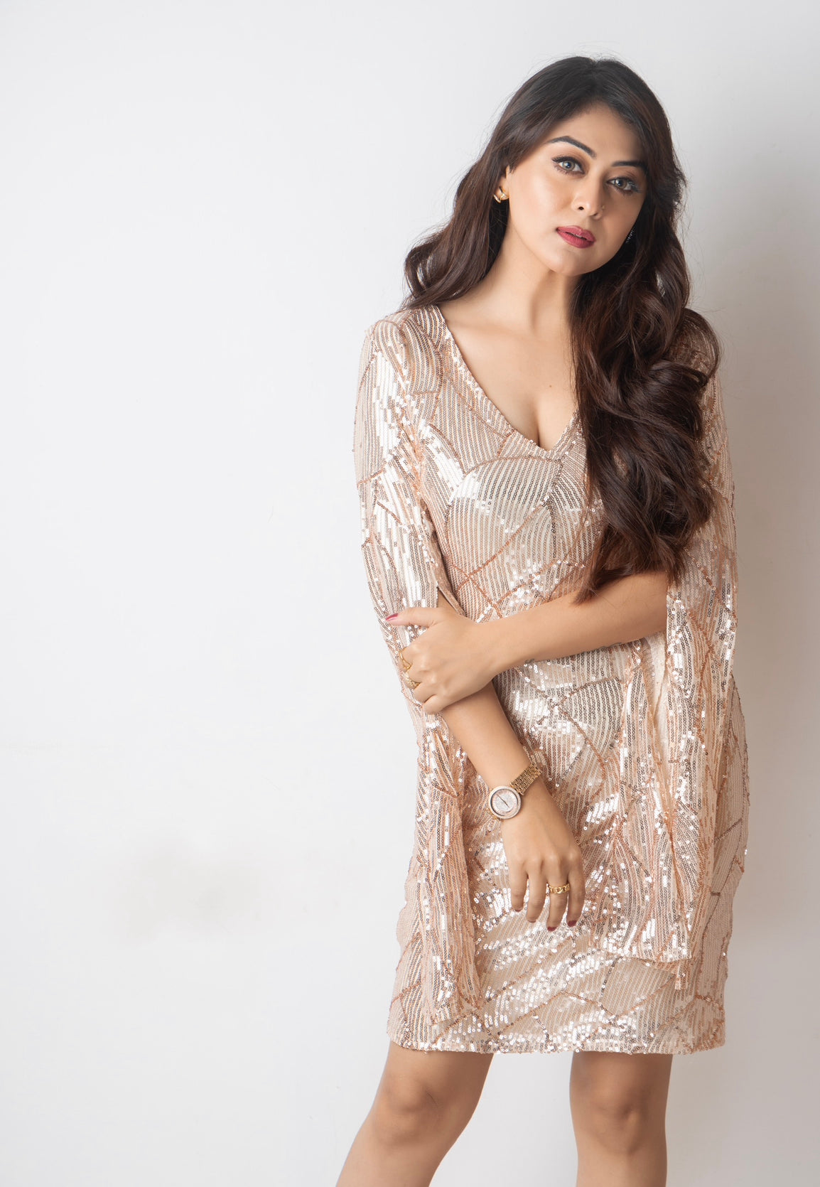 Falaq Naaz In Our Holly Sequin Dress