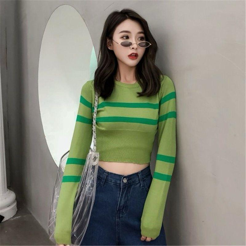 Azaria Striped Knitted Top