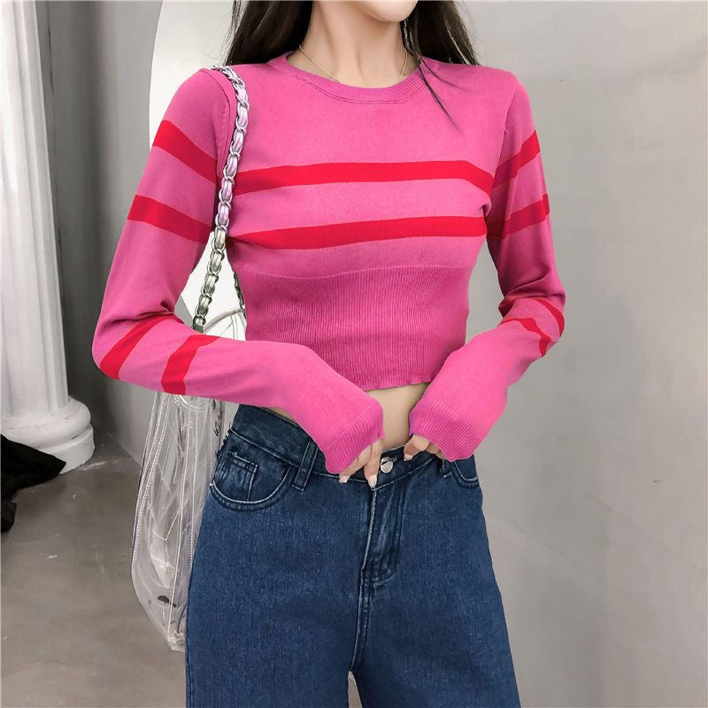 Azaria Striped Knitted Top