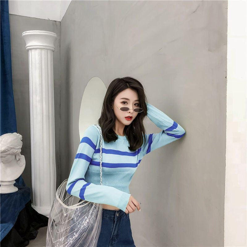 Azaria Striped Knitted Top