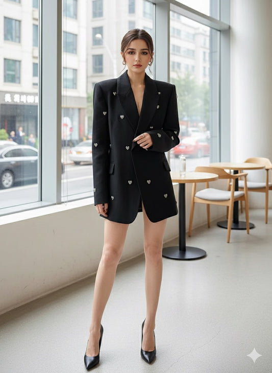 Heart Studded Blazer