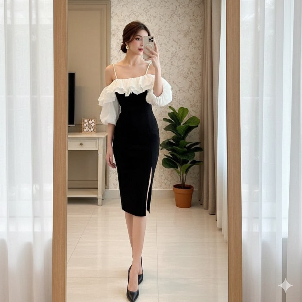 Katherine Pearl Strap Bodycon Dress - Made For Her Label