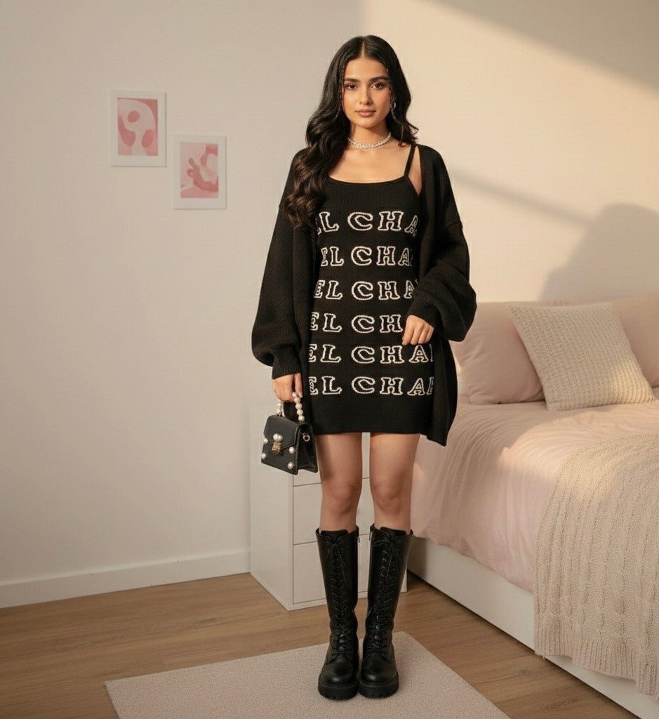 Mehreen Dress With Shrug Set - Made For Her Label