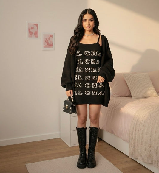 Mehreen Dress With Shrug Set - Made For Her Label