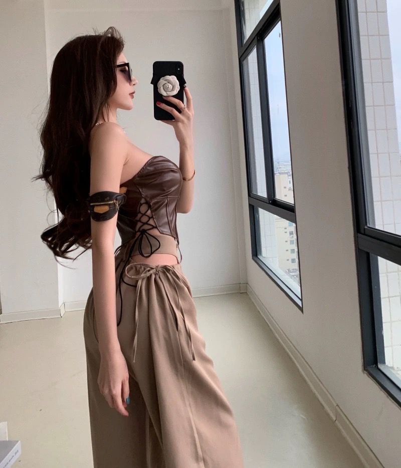 Cuban Leather Tube Top - Made For Her Label