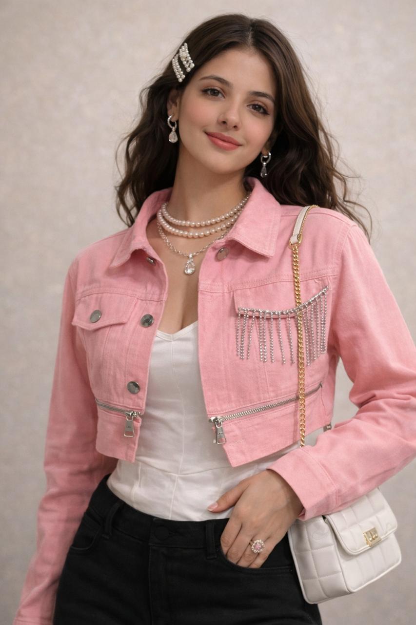 Leyla Pink Jacket - Made For Her Label