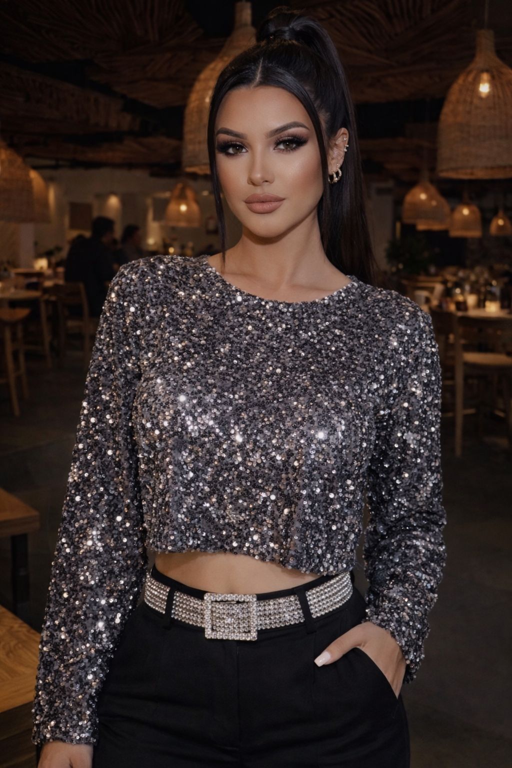 Gloria Sequin Blouse - Made For Her Label
