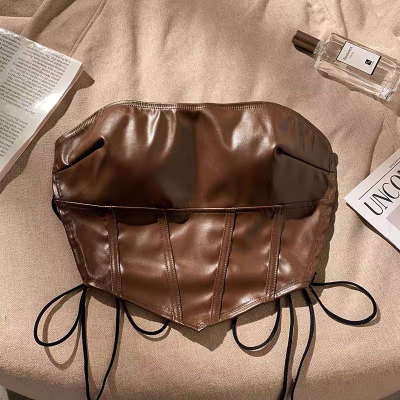Cuban Leather Tube Top - Made For Her Label