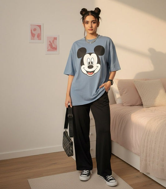 Mickey Oversized Tee And Pants Set - Made For Her Label