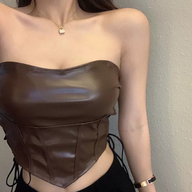 Cuban Leather Tube Top - Made For Her Label
