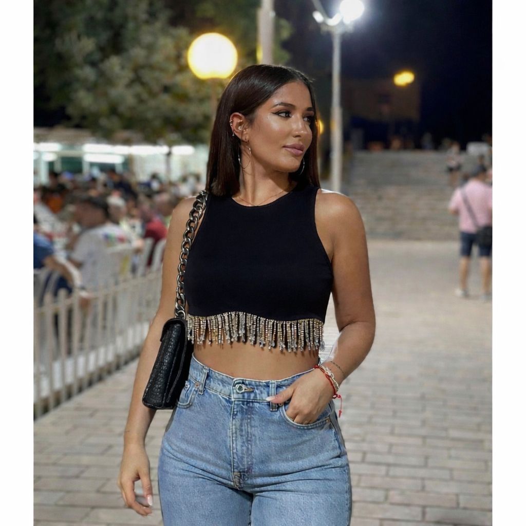 Katherine Tassel Crop Blouse - Made For Her Label