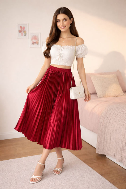 Luxury Pleated Skirt - Made For Her Label