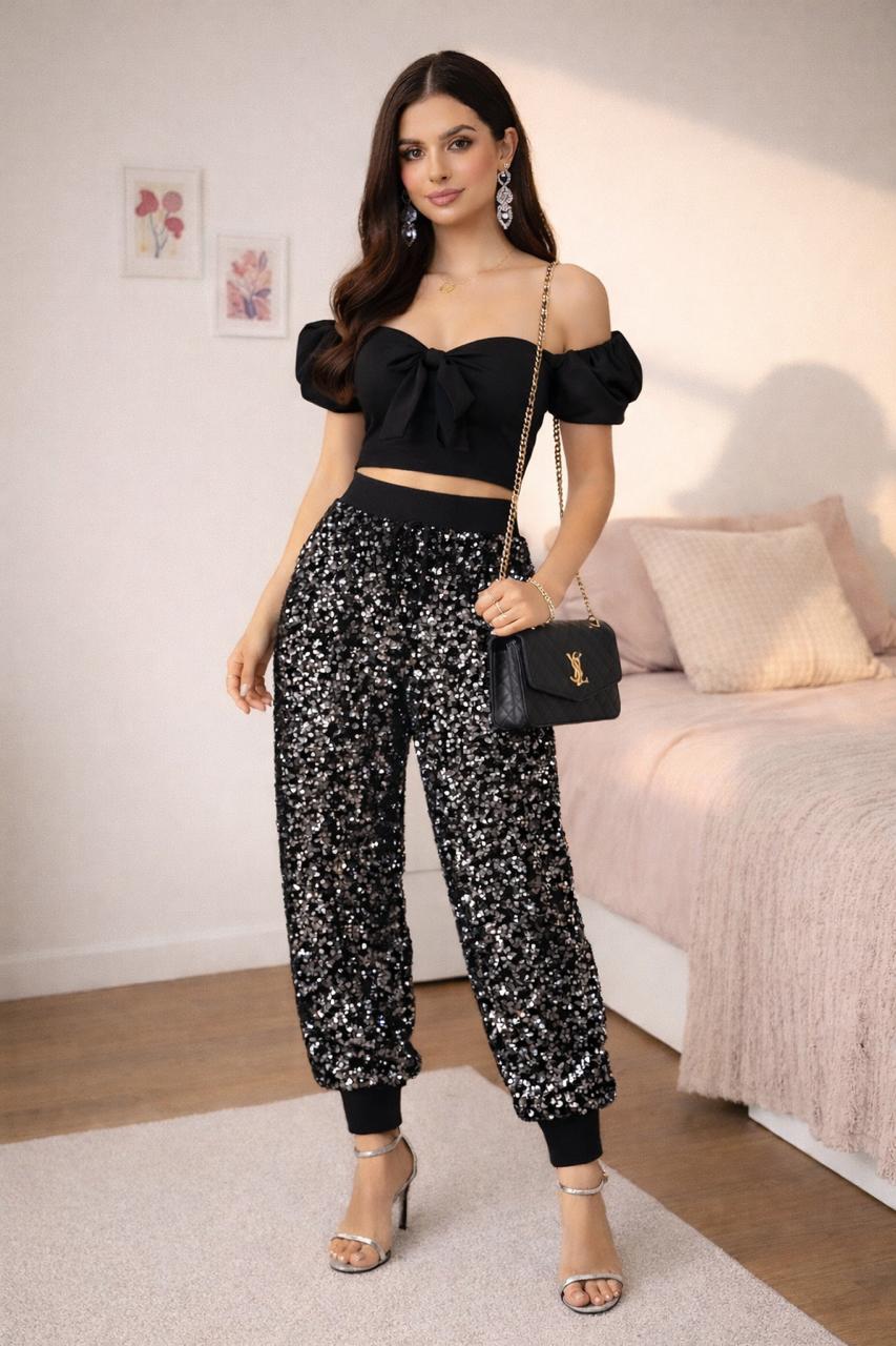 Sequin Jogger Pants - Made For Her Label