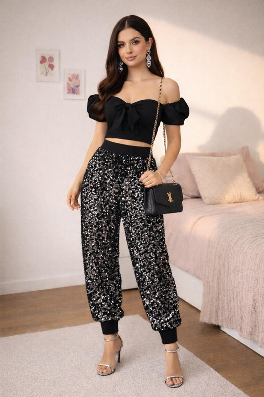 Sequin Jogger Pants - Made For Her Label