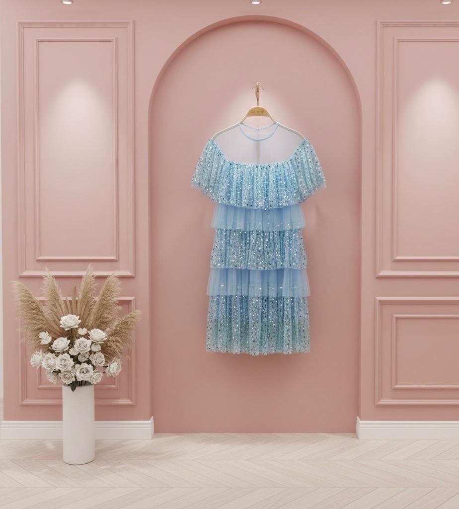 Renee Layered Shimmery Sequin Dress - Made For Her Label