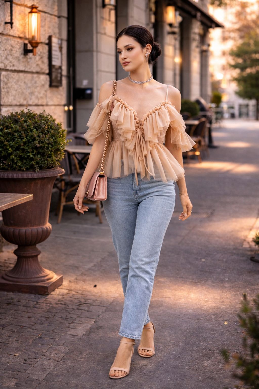 Santorini Ruffle Blouse
