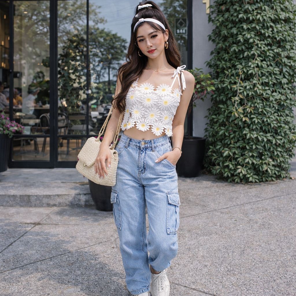 Daisy Crop Top - Made For Her Label