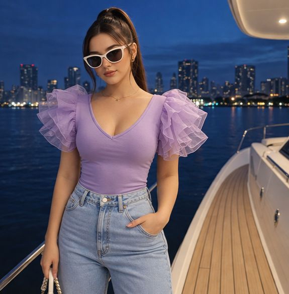 Organza Butterfly Sleeve Bodysuit - Made For Her Label