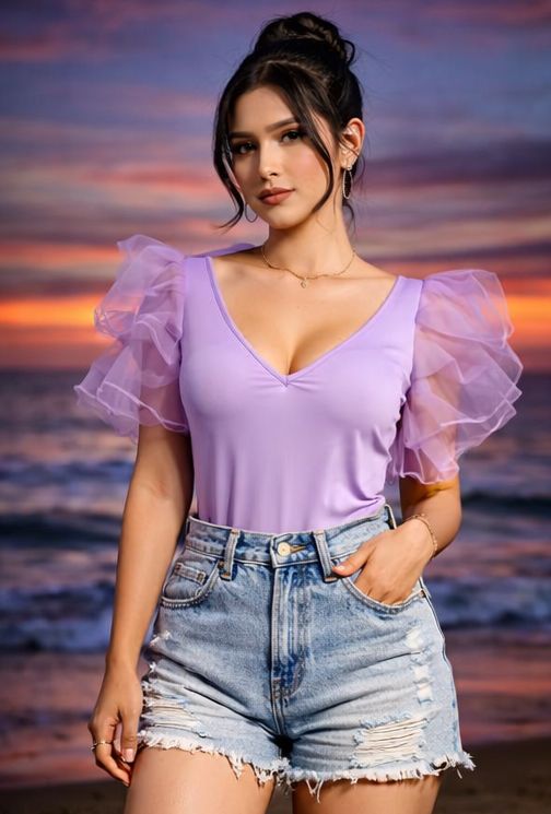 Organza Butterfly Sleeve Bodysuit - Made For Her Label