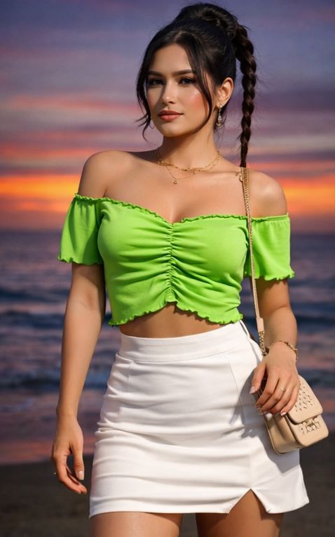 Rhea Off Shoulder Tie Up Crop Top - Made For Her Label