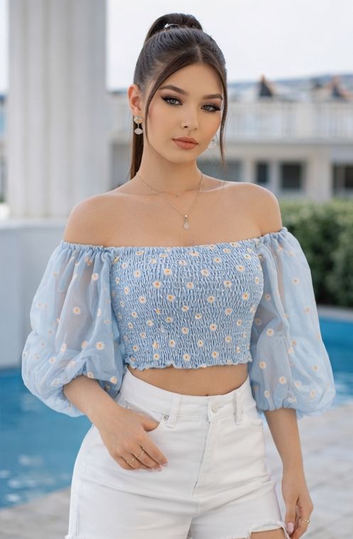 Mirana Floral Puff Sleeve Top