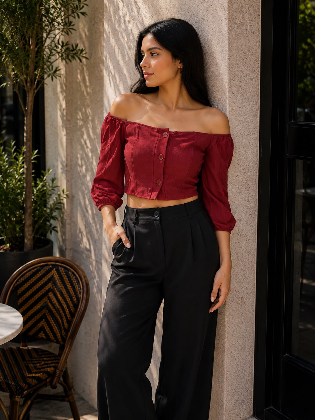 Kenna Off Shoulder Blouse - Made For Her Label