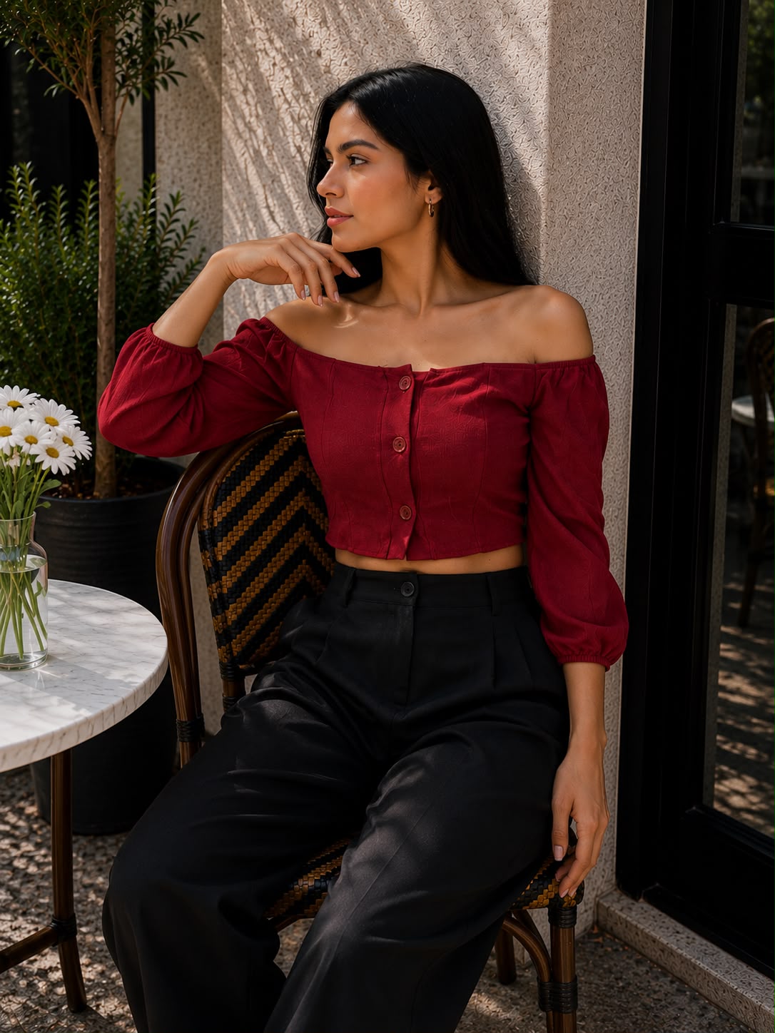 Kenna Off Shoulder Blouse - Made For Her Label