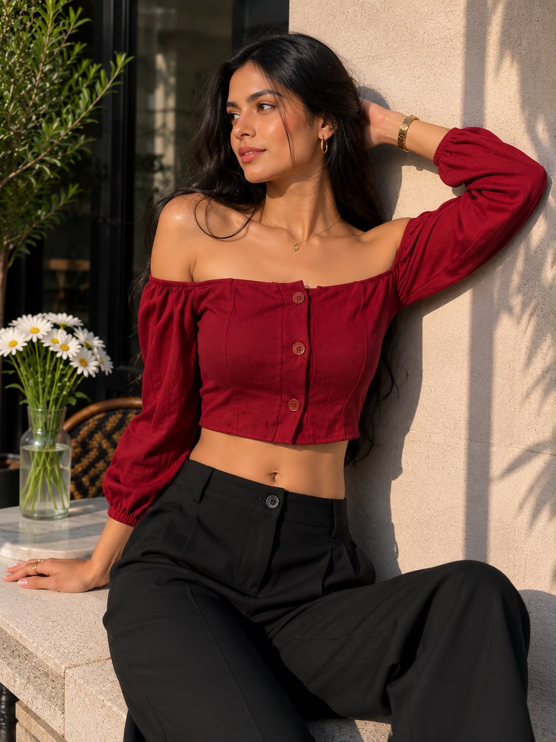 Kenna Off Shoulder Blouse - Made For Her Label