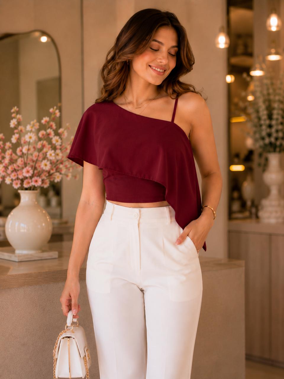Valour One Shoulder Top - Made For Her Label