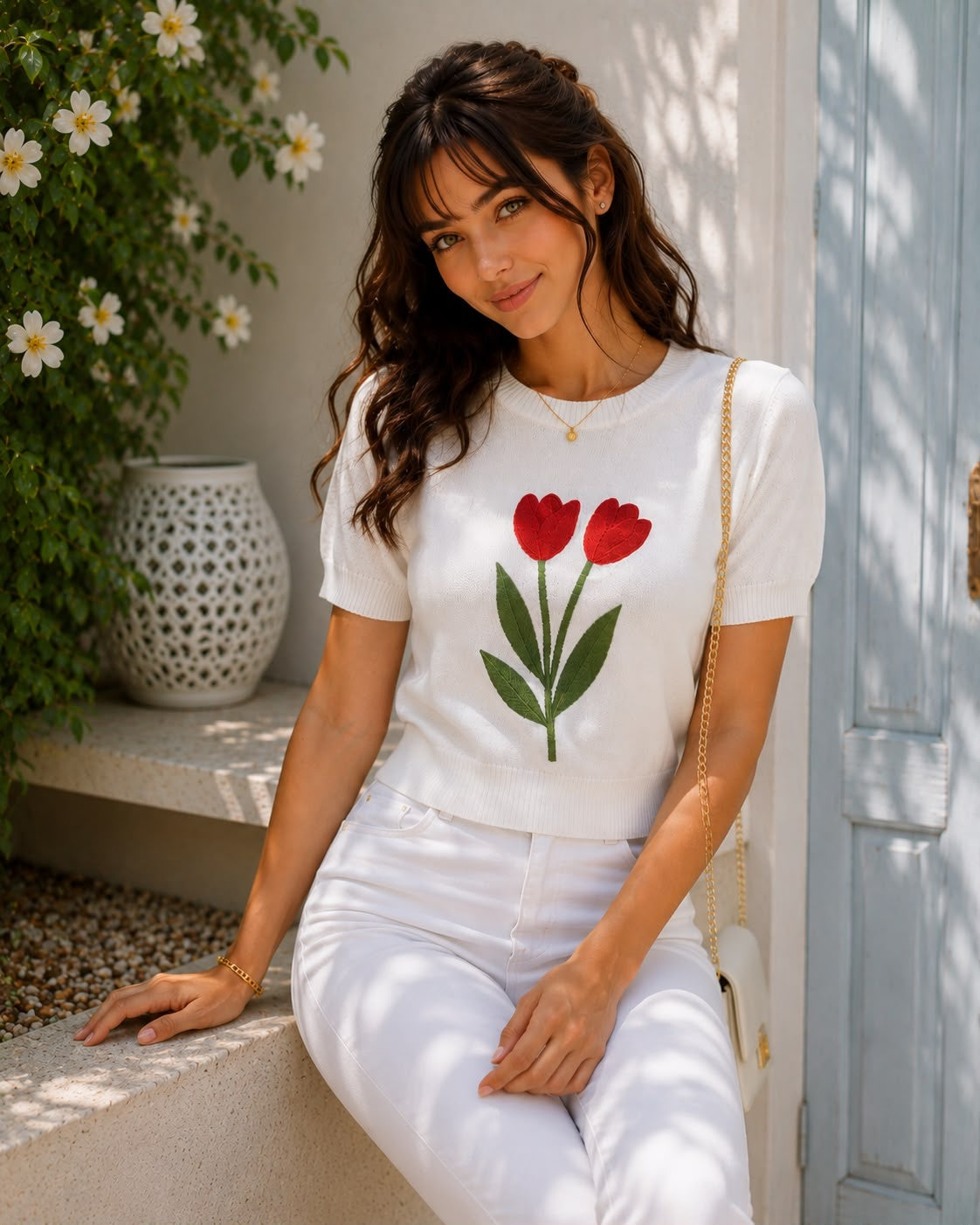 Floral Printed Tee - Made For Her Label