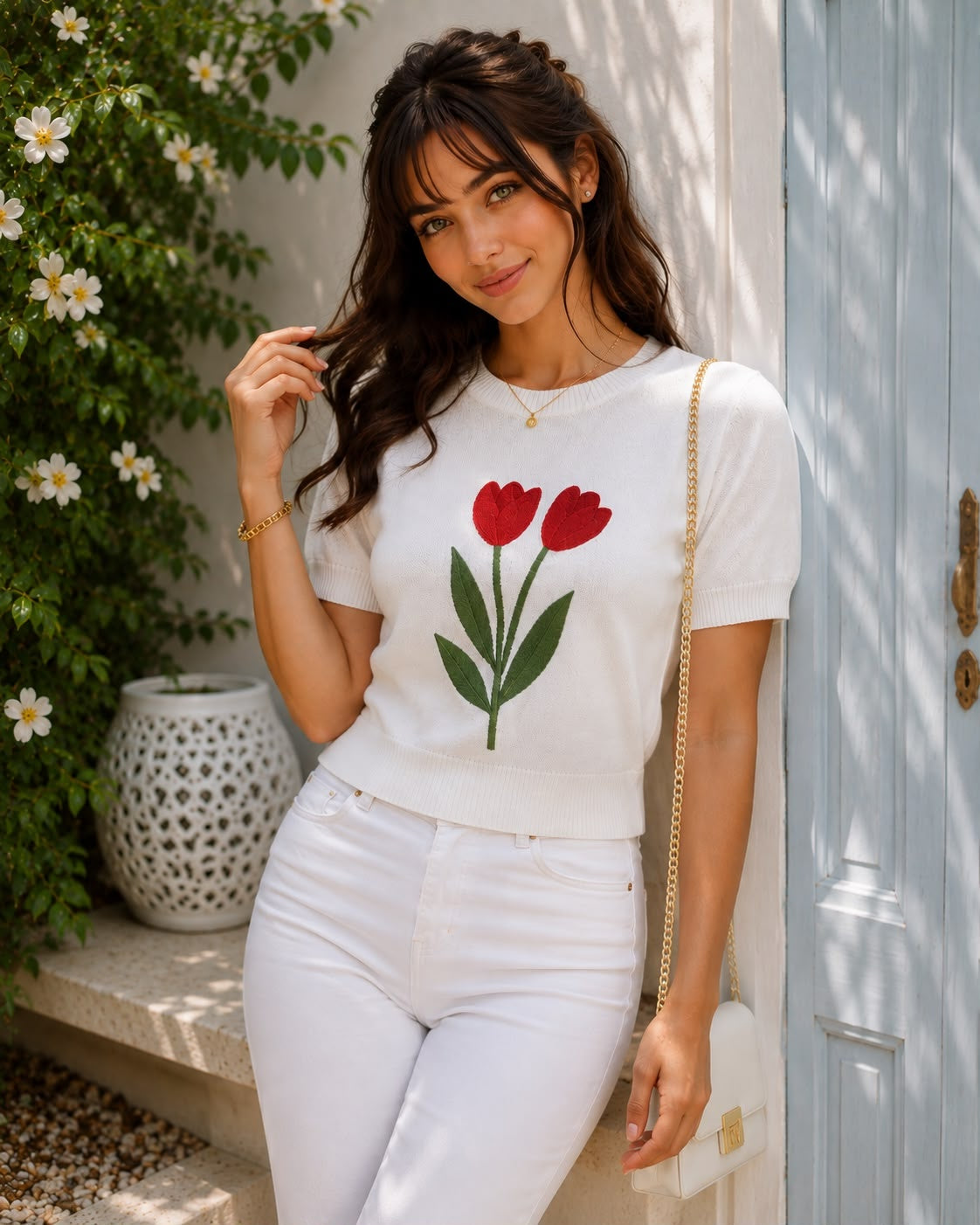 Floral Printed Tee - Made For Her Label