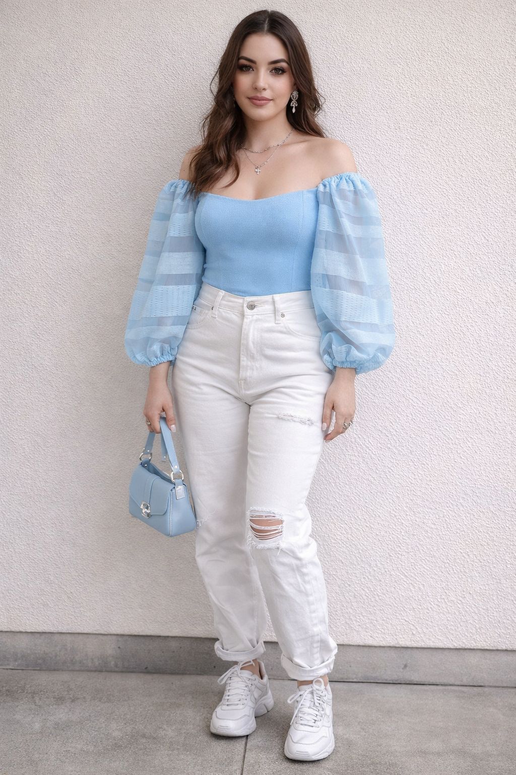 Stacy Fancy Sleeve Top - Made For Her Label